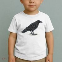 Crow Bird O White Surface Toddler T-Shirt thumb 2