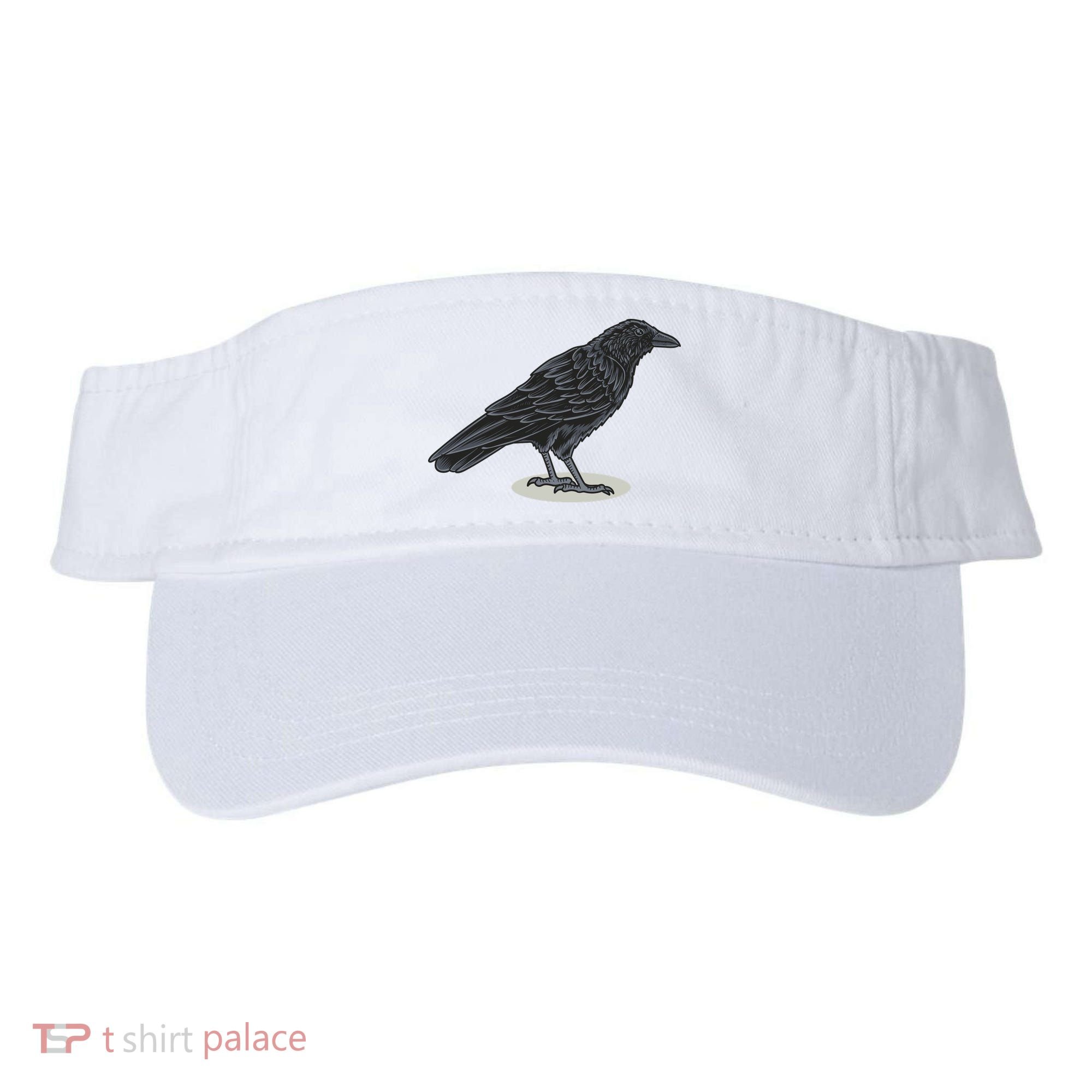 Crow Bird O White Surface Visor