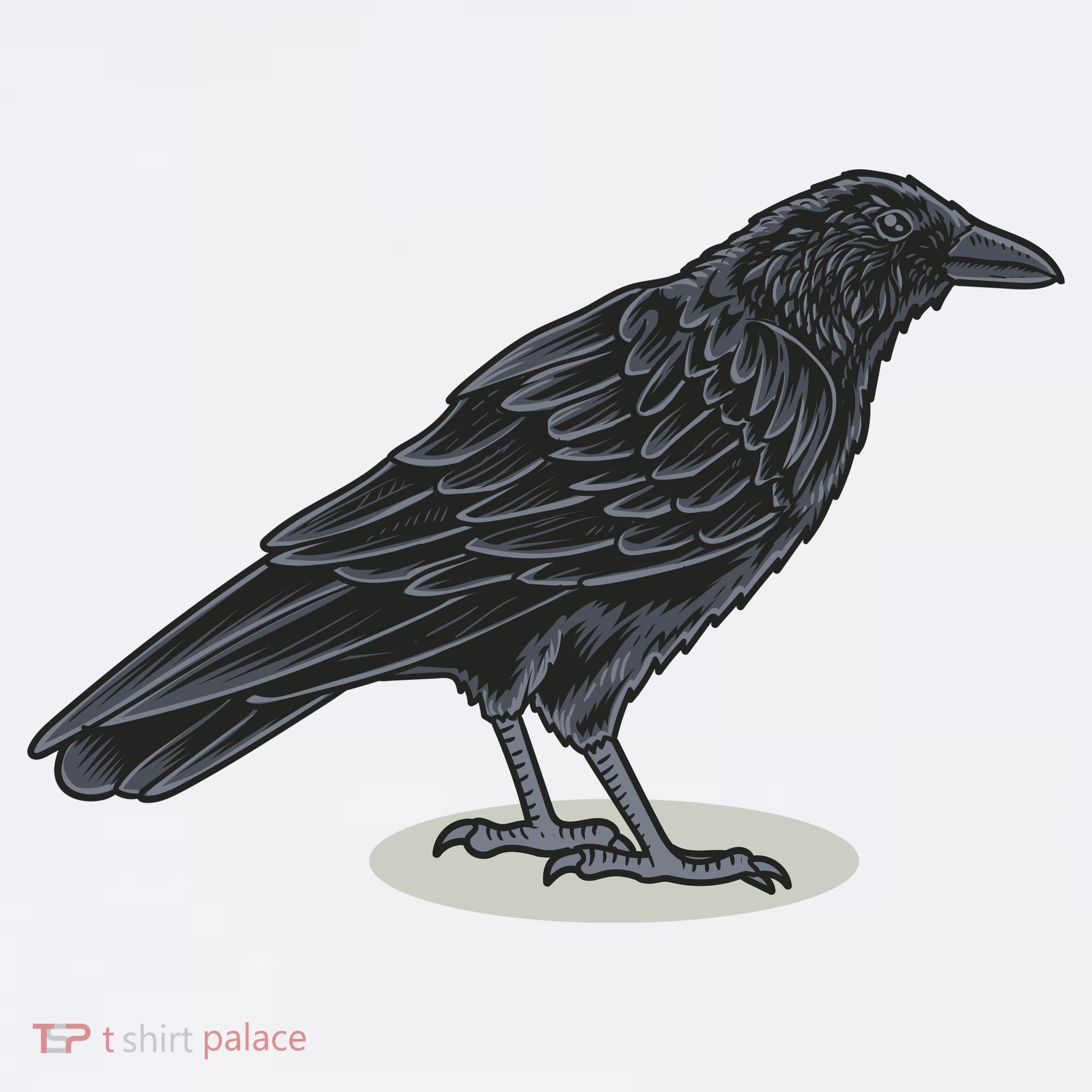 Crow Bird O White Surface Kids Long Sleeve Shirt
