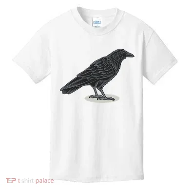 Crow Bird O White Surface Kids T-Shirt