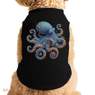 Cool Blue Octopus Women Doggie Tank