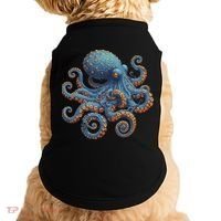 Cool Blue Octopus Women Doggie Tank thumb 0