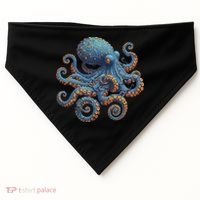 Cool Blue Octopus Women USA-Made Doggie Bandana thumb 0