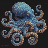 Cool Blue Octopus Women Apron thumb 3