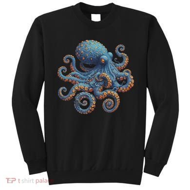 Cool Blue Octopus Women Sweatshirt