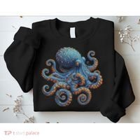 Cool Blue Octopus Women Sweatshirt thumb 2