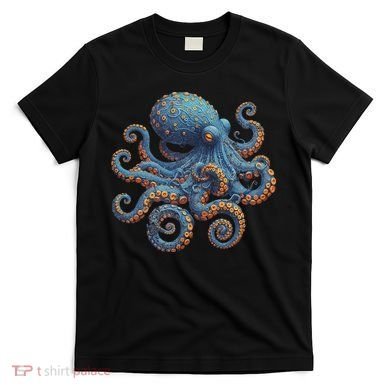 Cool Blue Octopus Women T-Shirt