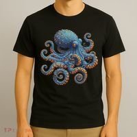 Cool Blue Octopus Women T-Shirt thumb 3