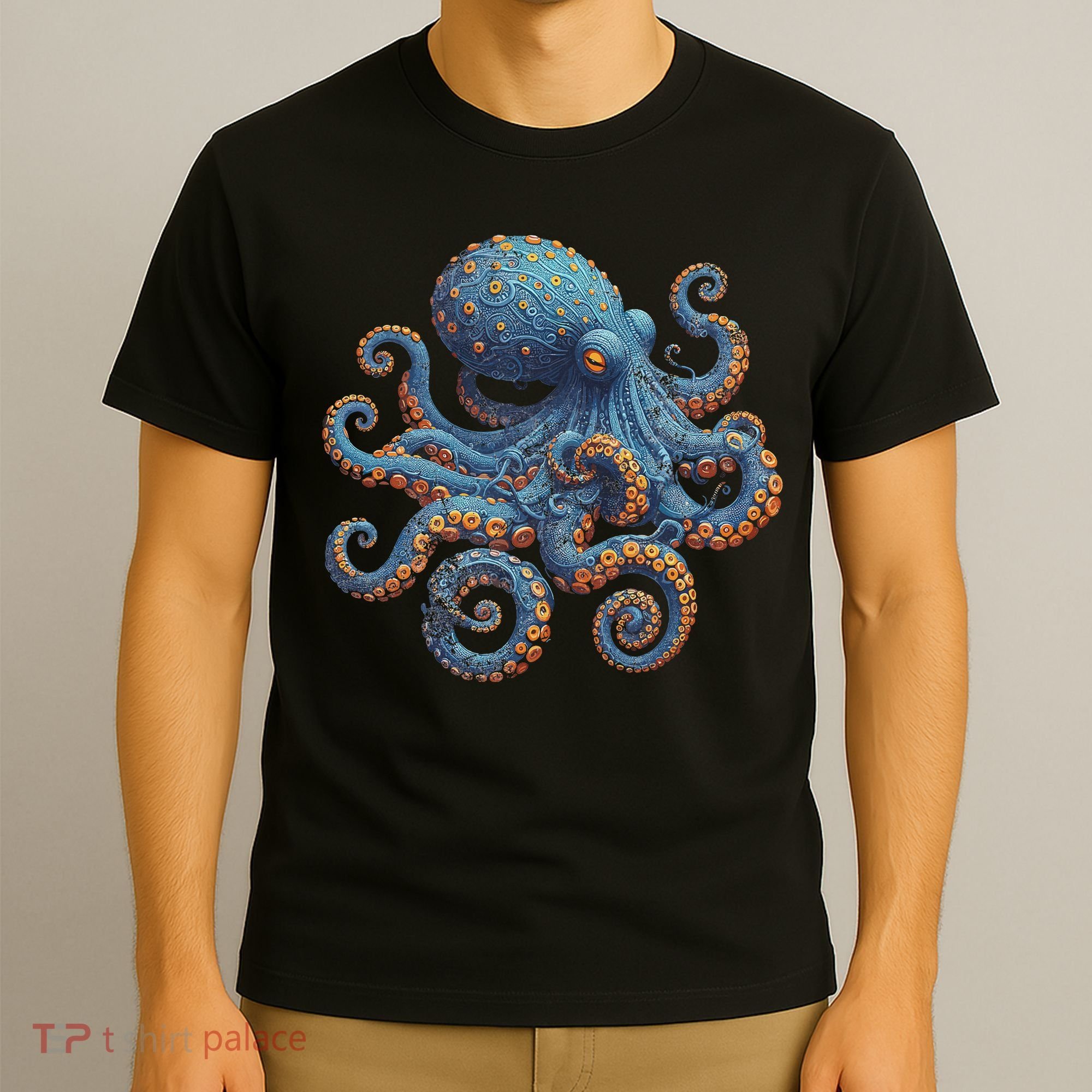 Cool Blue Octopus Women T-Shirt