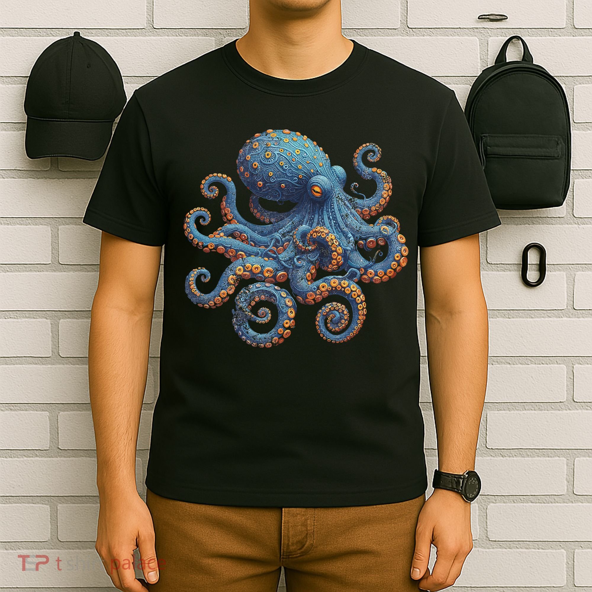 Cool Blue Octopus Women T-Shirt