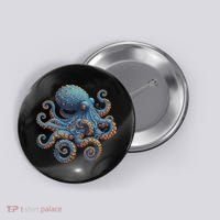 Cool Blue Octopus Women Button thumb 0