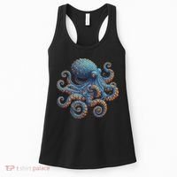 Cool Blue Octopus Women Women's Tank Top thumb 0