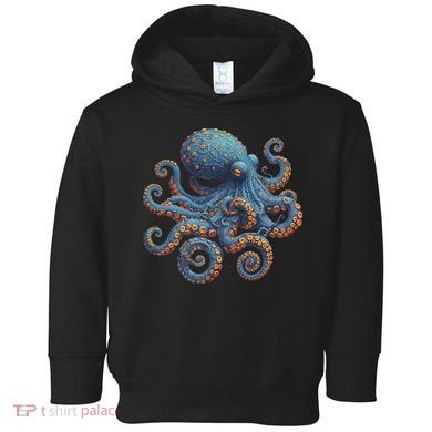 Cool Blue Octopus Women Toddler Hoodie