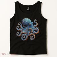 Cool Blue Octopus Women Tank Top thumb 2