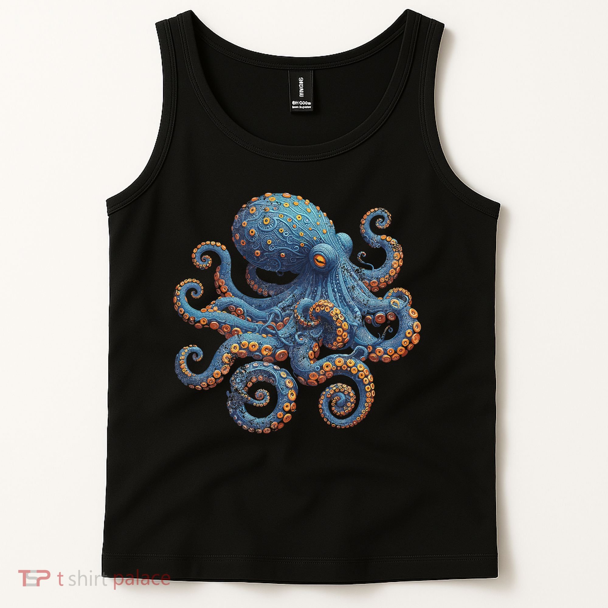 Cool Blue Octopus Women Tank Top