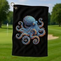 Cool Blue Octopus Women Golf Towel thumb 1