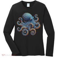 Cool Blue Octopus Women Women's Long Sleeve Shirt thumb 0