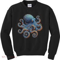 Cool Blue Octopus Women Kids Sweatshirt thumb 0