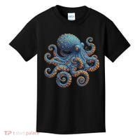 Cool Blue Octopus Women Kids T-Shirt thumb 0
