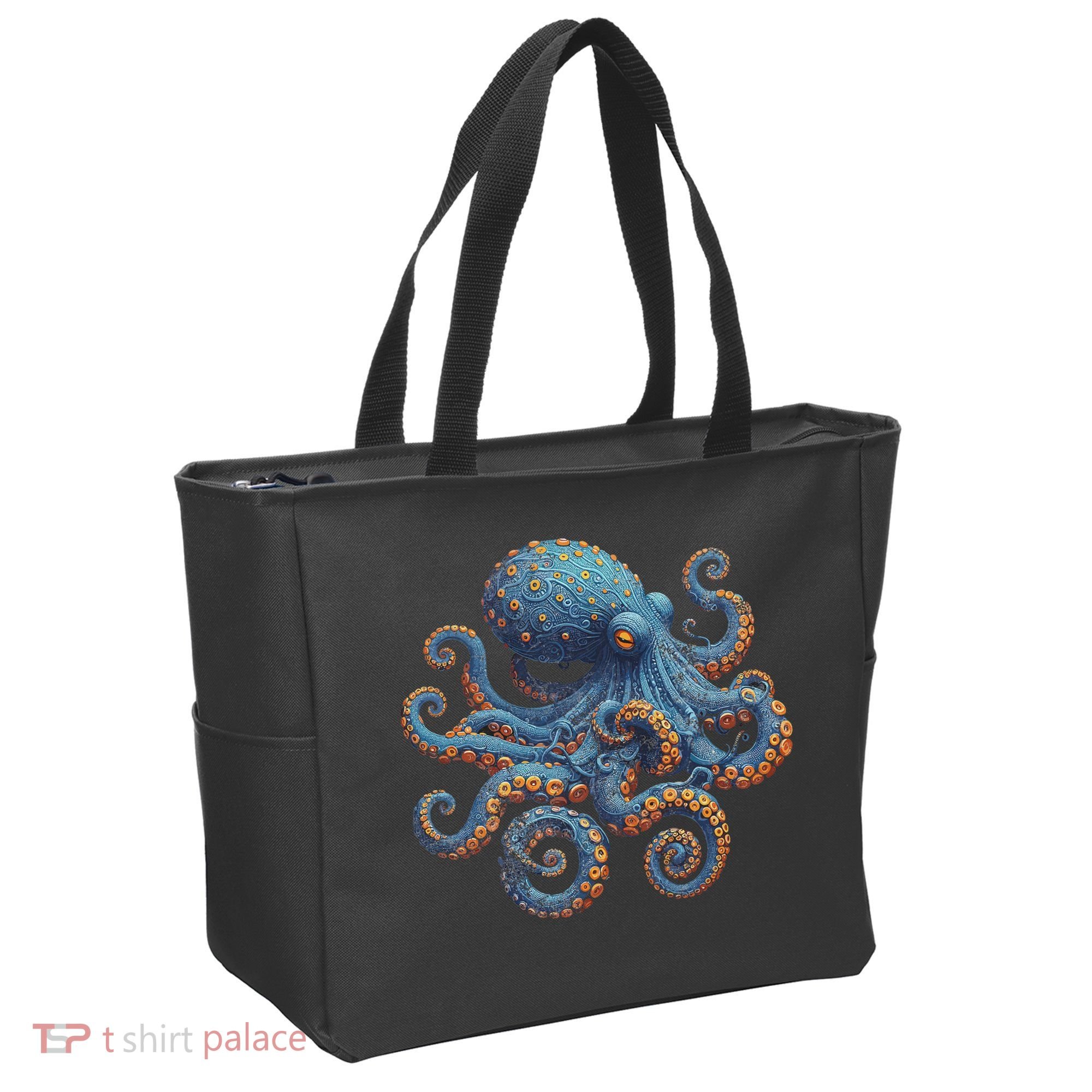 Cool Blue Octopus Women Tote Bag