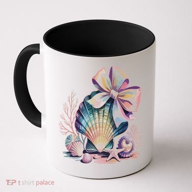 Coquette Bow Ocean Beach Coastal Summer Women Coffee Mug