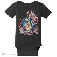 Coquette Bow Ocean Beach Coastal Summer Women Baby Bodysuit thumb 0