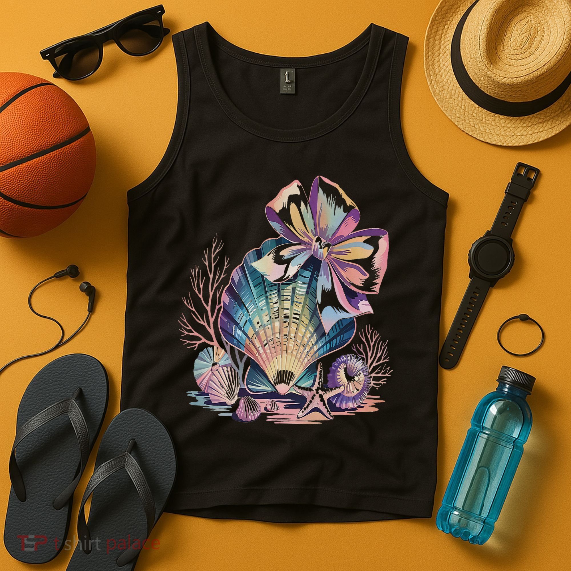 Coquette Bow Ocean Beach Coastal Summer Women Tank Top