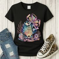 Coquette Bow Ocean Beach Coastal Summer Women Women's T-Shirt thumb 3