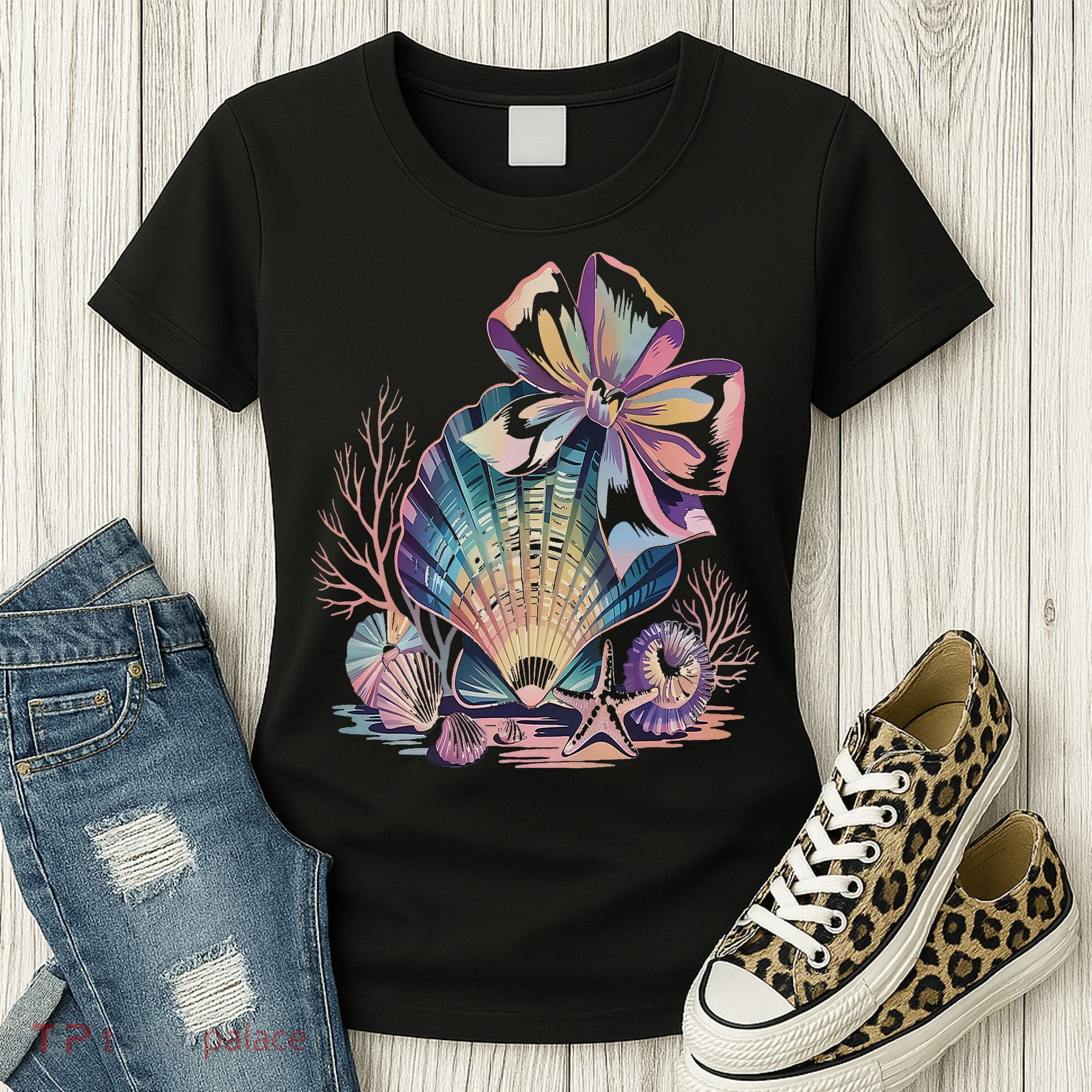 Coquette Bow Ocean Beach Coastal Summer Women Women's T-Shirt