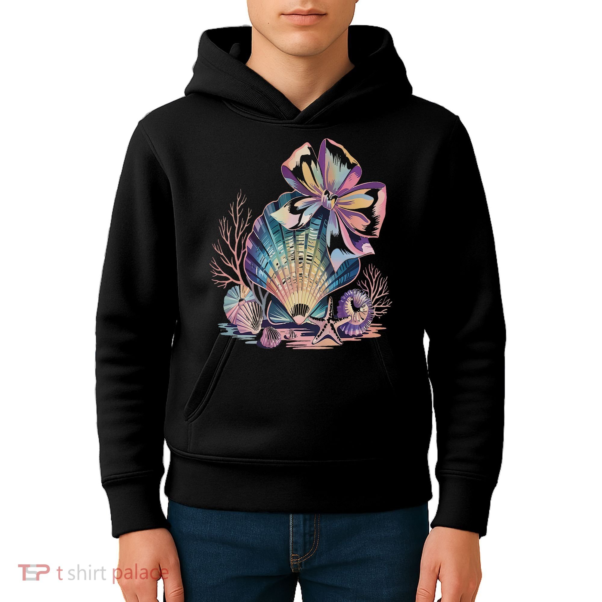 Coquette Bow Ocean Beach Coastal Summer Women Kids Hoodie