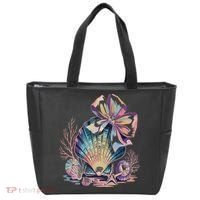 Coquette Bow Ocean Beach Coastal Summer Women Tote Bag thumb 0