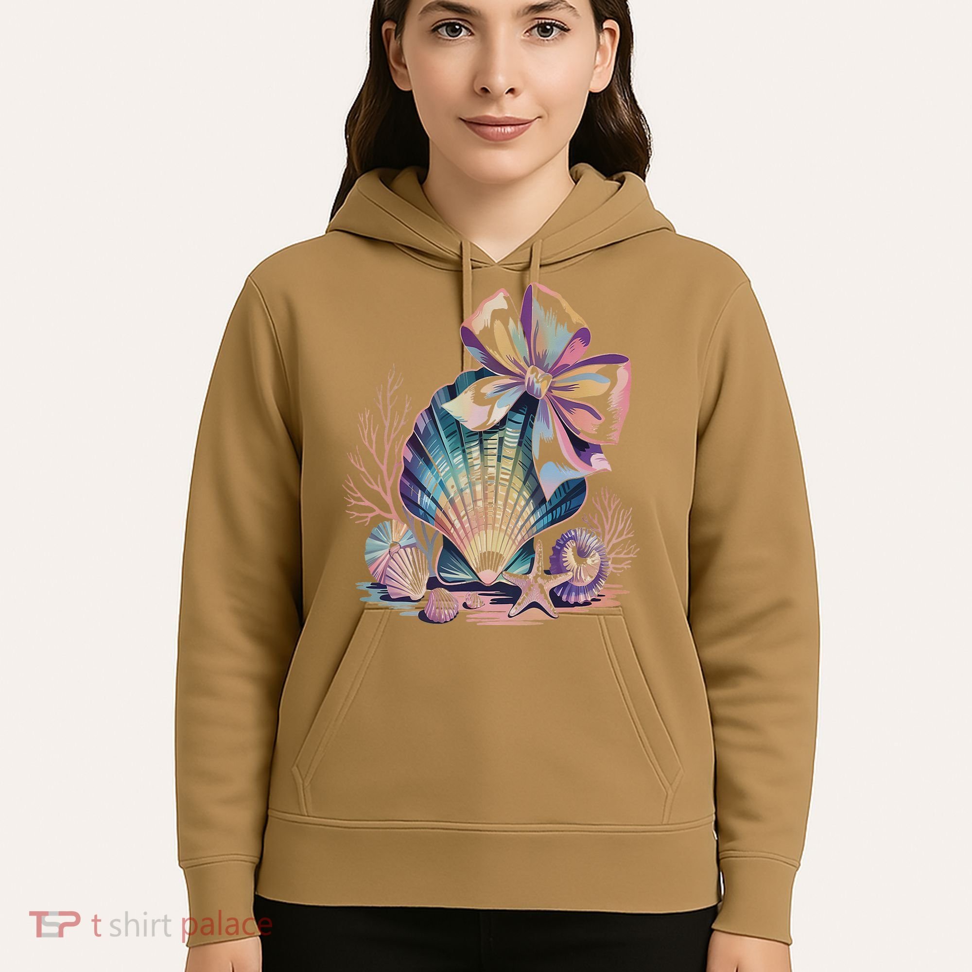 Coquette Bow Ocean Beach Coastal Summer Women Hoodie