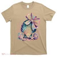 Coquette Bow Ocean Beach Coastal Summer Women T-Shirt thumb 0