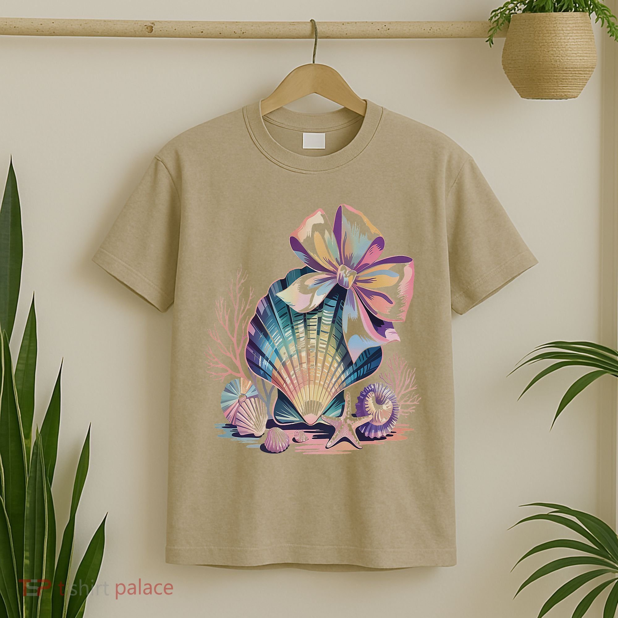 Coquette Bow Ocean Beach Coastal Summer Women T-Shirt