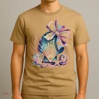Coquette Bow Ocean Beach Coastal Summer Women T-Shirt thumb 3
