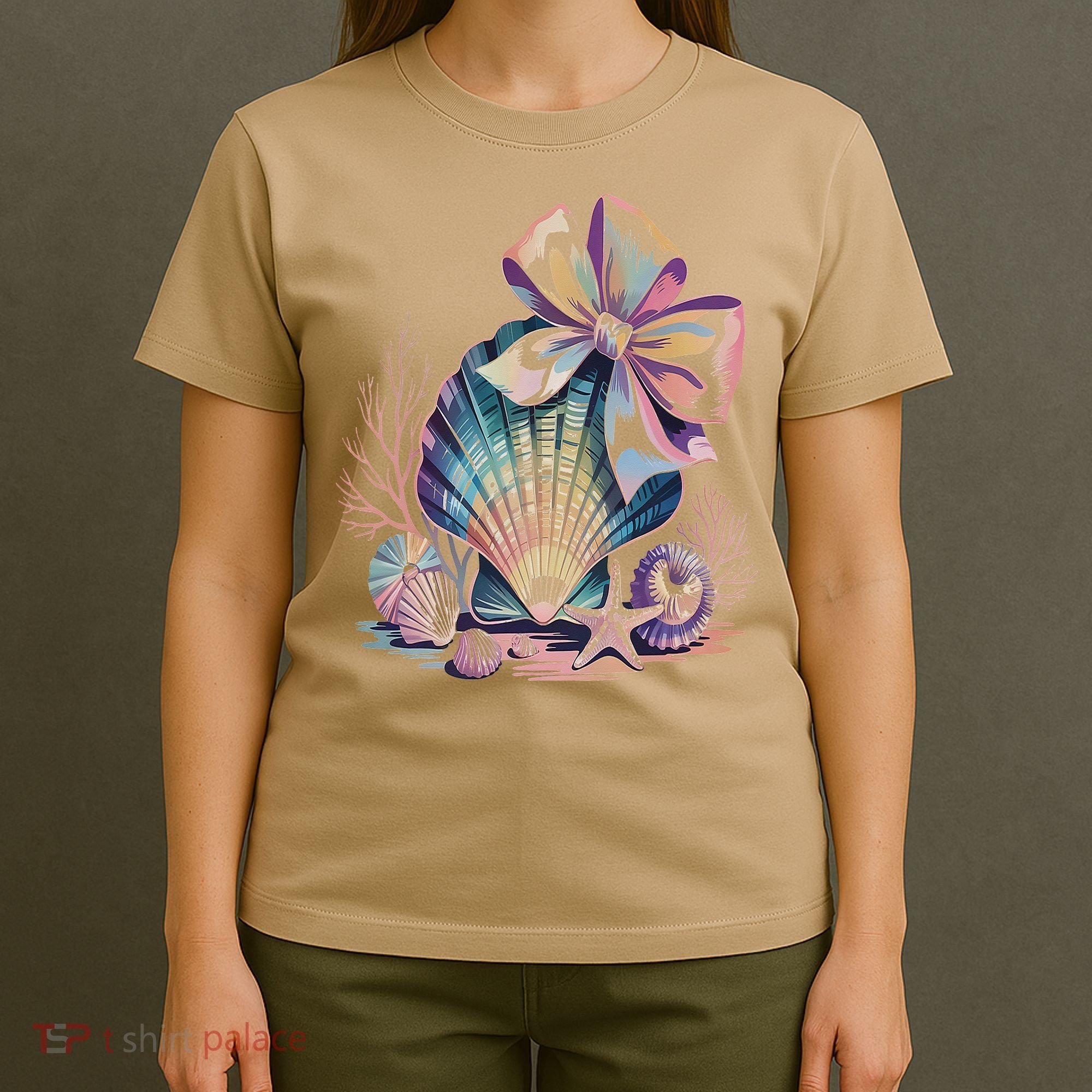 Coquette Bow Ocean Beach Coastal Summer Women T-Shirt