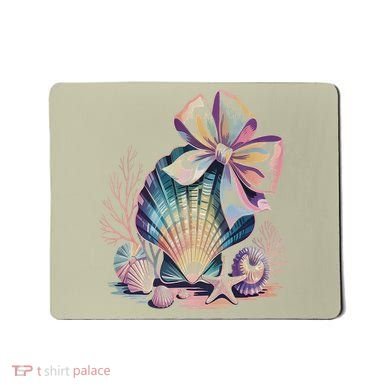 Coquette Bow Ocean Beach Coastal Summer Women Mousepad