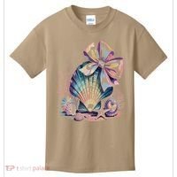 Coquette Bow Ocean Beach Coastal Summer Women Kids T-Shirt thumb 0