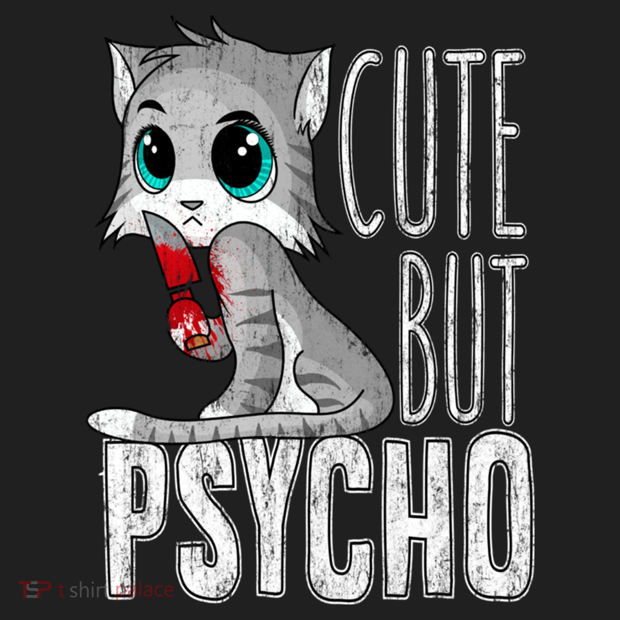 Cute But Psycho Kitty Cat Wife Mom Gift Horror Halloween Women's Sweatshirt