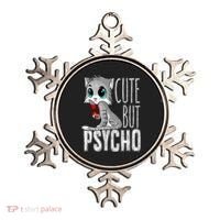 Cute But Psycho Kitty Cat Wife Mom Gift Horror Halloween Ornament thumb 0