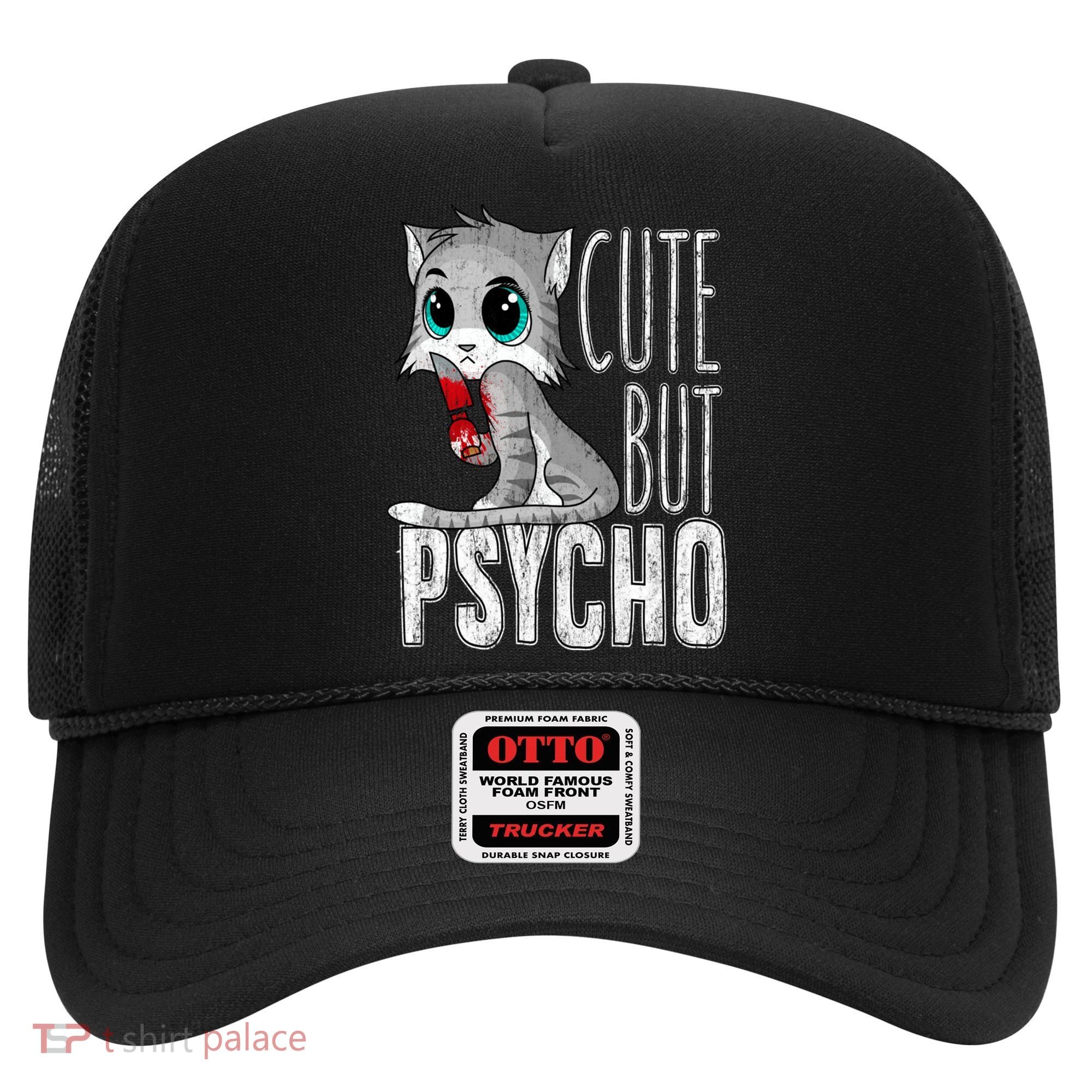 Cute But Psycho Kitty Cat Wife Mom Gift Horror Halloween Hat