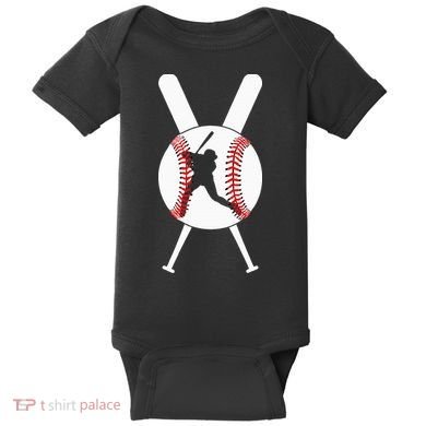Cool Baseball Player Baby Bodysuit