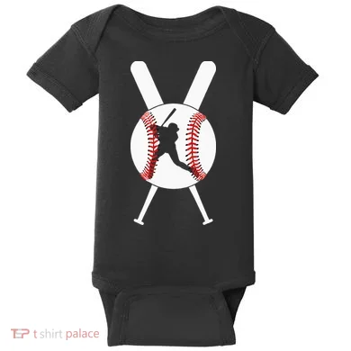 Cool Baseball Player Baby Bodysuit