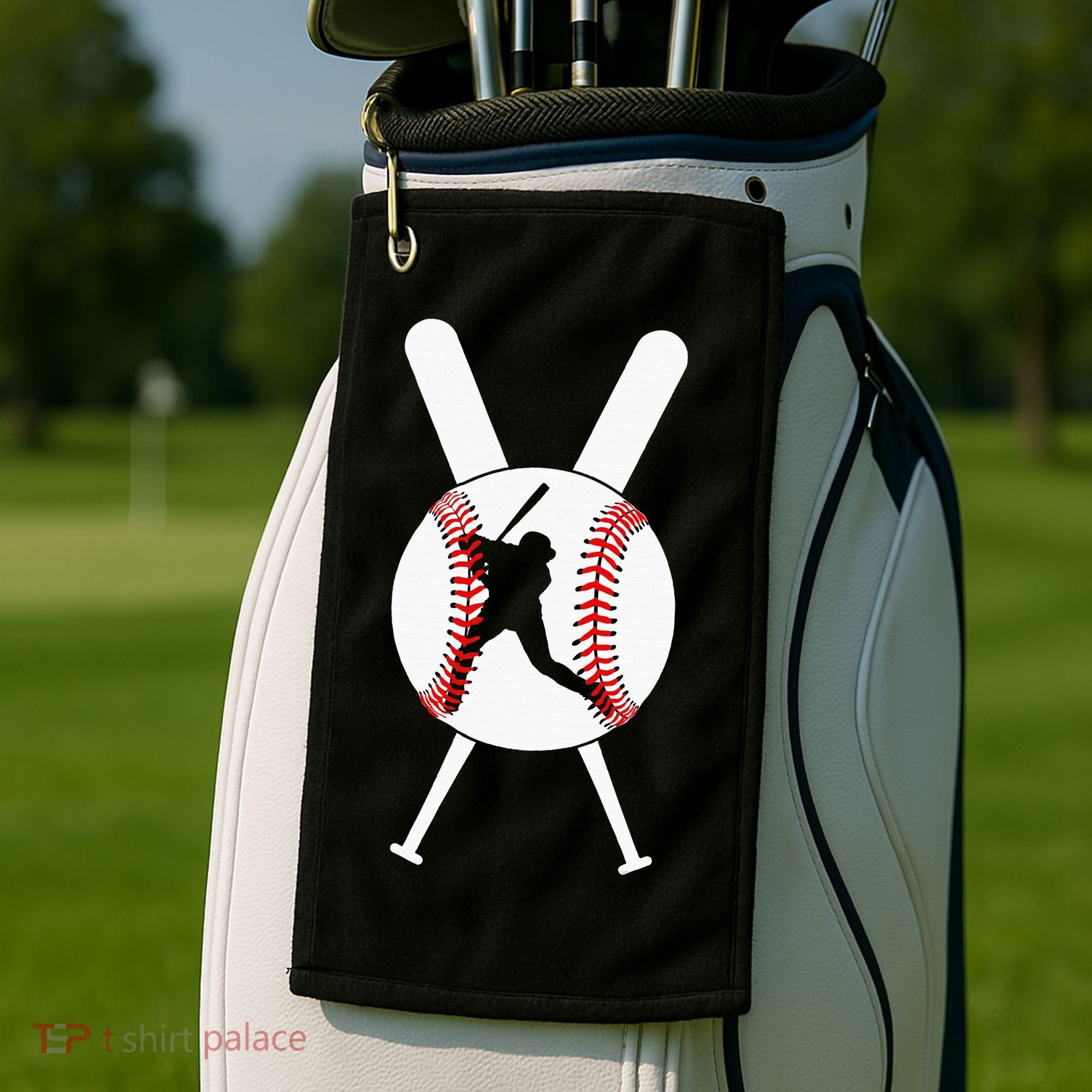 Cool Baseball Player Golf Towel