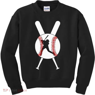 Cool Baseball Player Kids Sweatshirt