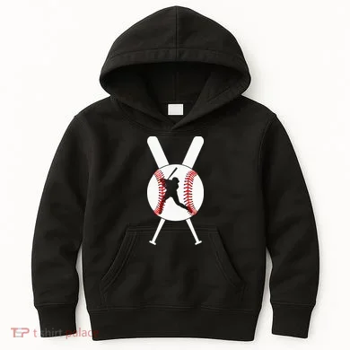 Cool Baseball Player Kids Hoodie