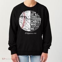 Christian Baseball Philippians Religious Gifts Women's Sweatshirt thumb 0