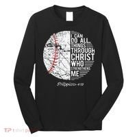 Christian Baseball Philippians Religious Gifts Long Sleeve Shirt thumb 0