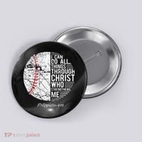 Christian Baseball Philippians Religious Gifts Button thumb 0