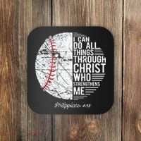 Christian Baseball Philippians Religious Gifts Coaster thumb 0